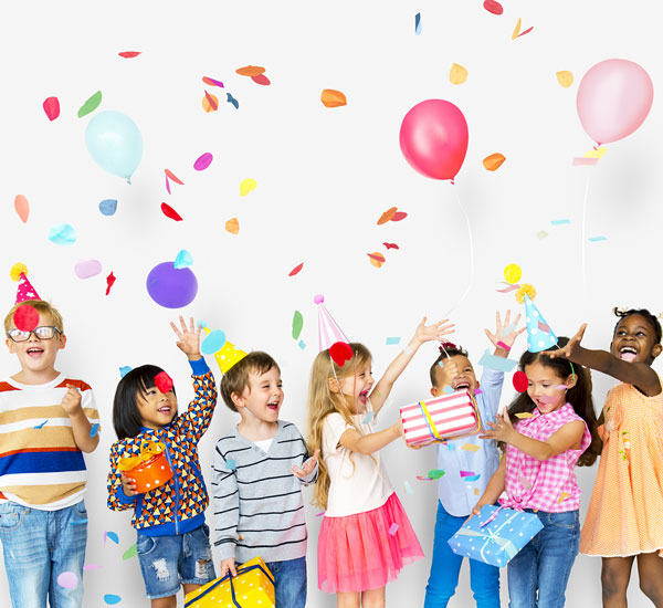 Group of kids celebrating birthday party